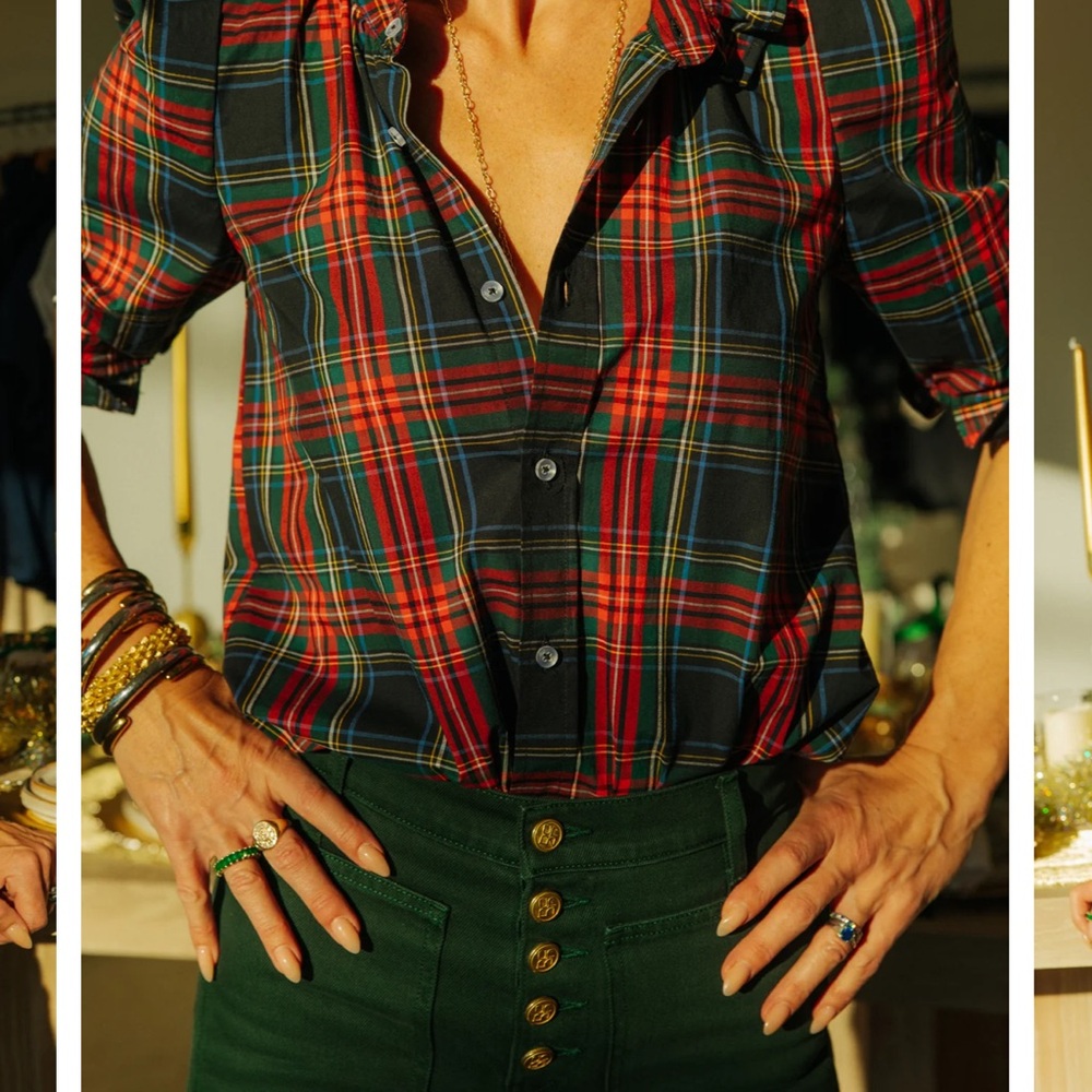 NWT KMJ Botina Black Holiday top - Picture 2 of 3